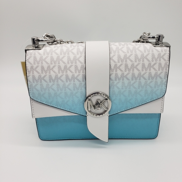 Michael Kors Handbags - MICHAEL KORS Greenwich Small Signature Logo Ombre Colorblock Crossbody Bag NWT